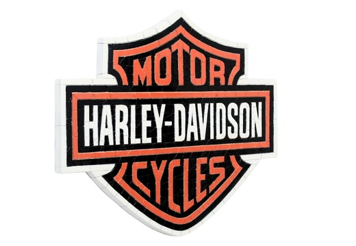 JJ306 SMALL HARLEY DAVIDSON MOTORCYCLE MOSAIC TILE WALL MOUNTED 2