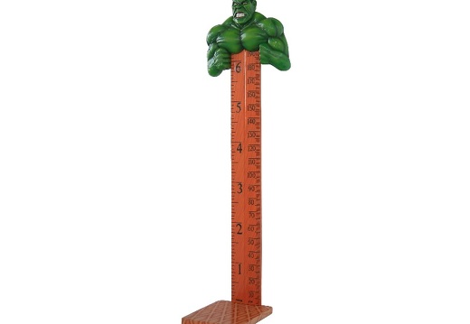 B0412 INCREDIBLE HULK GREEN MONSTER HOW TALL ARE YOU RULER ON A BASE 2