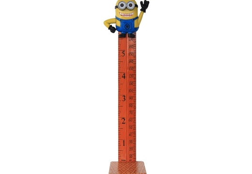 B0413 FUNNY YELLOW MINION HOW TALL ARE YOU RULER ON A BASE 1
