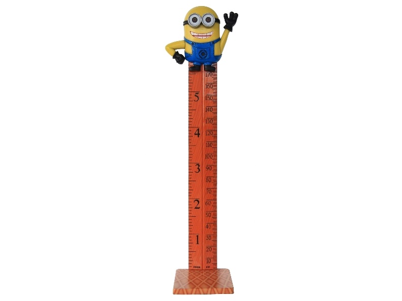 B0413_FUNNY_YELLOW_MINION_HOW_TALL_ARE_YOU_RULER_ON_A_BASE_1.JPG