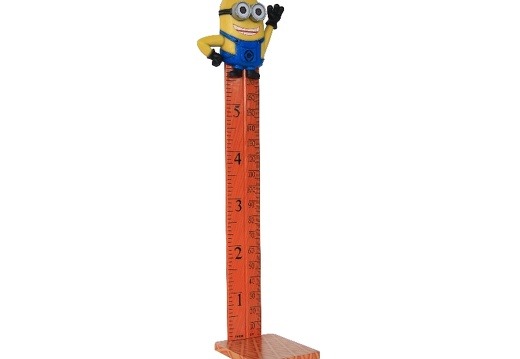 B0413 FUNNY YELLOW MINION HOW TALL ARE YOU RULER ON A BASE 2