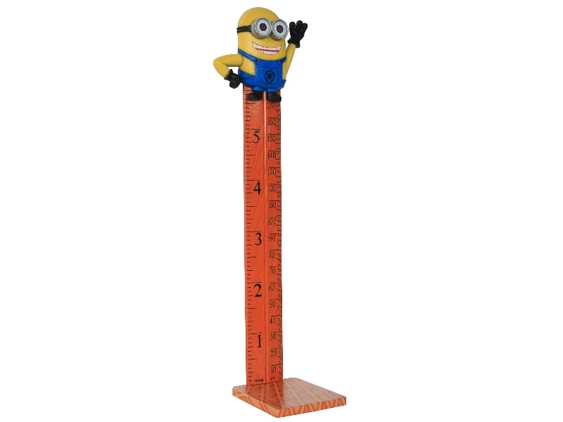 B0413_FUNNY_YELLOW_MINION_HOW_TALL_ARE_YOU_RULER_ON_A_BASE_2.JPG