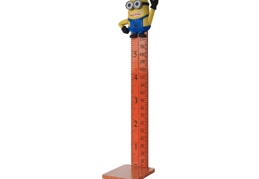 B0413 FUNNY YELLOW MINION HOW TALL ARE YOU RULER ON A BASE 3