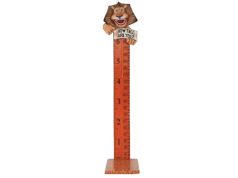 B0416_FRIENDLY_FUNNY_LION_HOW_TALL_ARE_YOU_RULER_ON_A_BASE_1.JPG