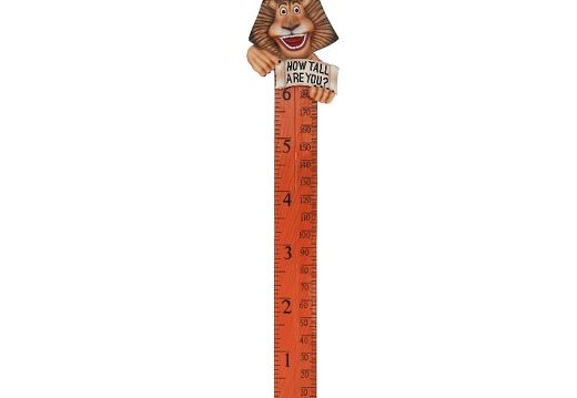 B0418 FRIENDLY FUNNY LION HOW TALL ARE YOU RULER 1