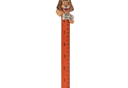 B0418 FRIENDLY FUNNY LION HOW TALL ARE YOU RULER 2