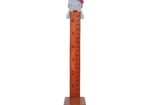 B0420 FRIENDLY FUNNY KITTEN HOW TALL ARE YOU RULER ON A BASE 1