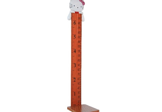 B0420 FRIENDLY FUNNY KITTEN HOW TALL ARE YOU RULER ON A BASE 2