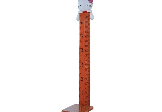B0420 FRIENDLY FUNNY KITTEN HOW TALL ARE YOU RULER ON A BASE 3