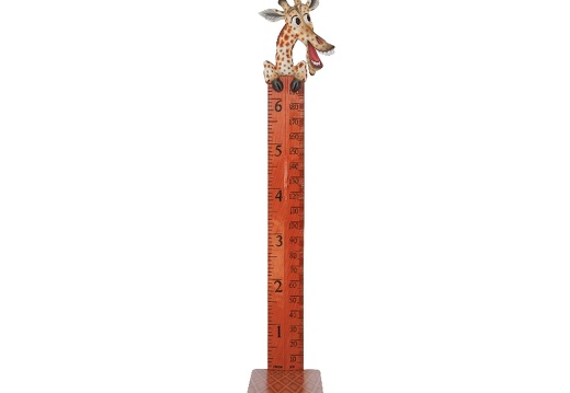 B0427 FRIENDLY FUNNY GIRAFFE HOW TALL ARE YOU RULER ON A BASE 1