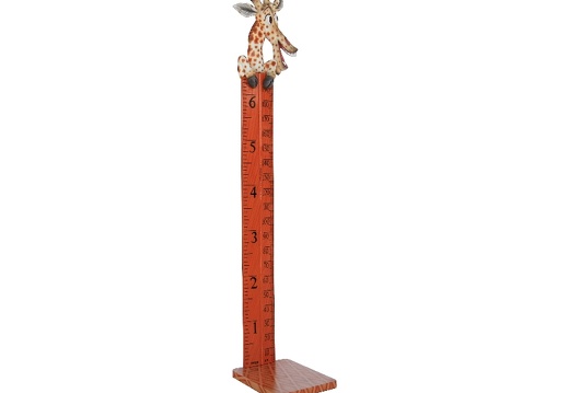 B0427 FRIENDLY FUNNY GIRAFFE HOW TALL ARE YOU RULER ON A BASE 3