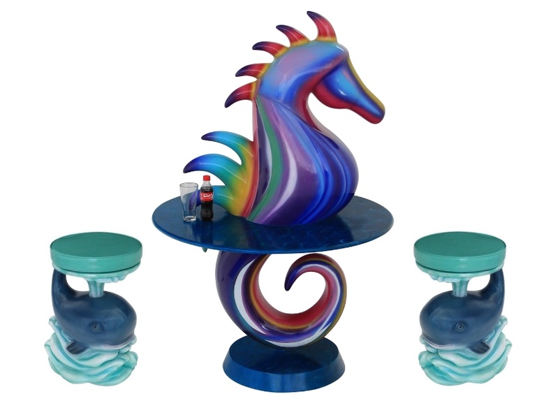 BJM0021_BEAUTIFULLY_PAINTED_SEA_HORSE_TABLE_FUNNY_CUTE_WHALE_STOOLS.JPG