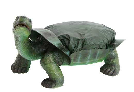JBA212A CHILDS LARGE GREEN TURTLE STOOL WITH REMOVABLE CUSHION 2