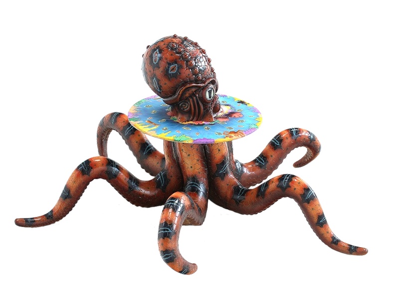 JBA276_LIFE_SIZE_RED_OCTOPUS_HAND_PAINTED_UNDERWATER_THEME_COUNTER_DISPLAY_TOP_2.JPG