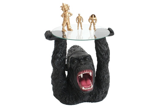 JBA290 ANGRY SILVER BACK GORILLA TABLE GLASS TOP