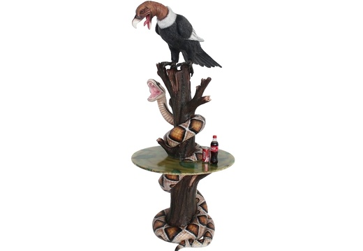 JJ1908 SNAKE IN A TREE VULTURE BIRD TABLE