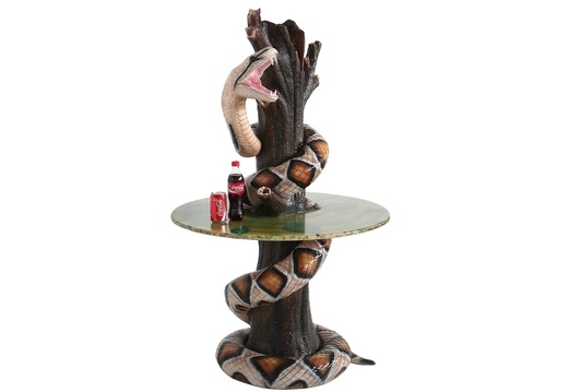 JJ1909 SNAKE CRAWLING AROUND A TREE TABLE 1