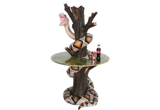 JJ1909 SNAKE CRAWLING AROUND A TREE TABLE 2
