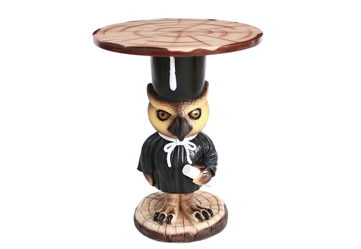 JJ631 FUNNY OWL TEACHER TABLE WITH WOOD EFFECT TOP TABLE SMALL 1