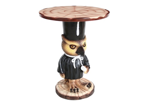 JJ631 FUNNY OWL TEACHER TABLE WITH WOOD EFFECT TOP TABLE SMALL 2
