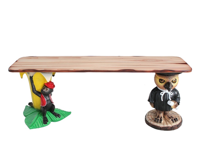 JJ639_FUNNY_OWL_TEACHER_FUNNY_MONKEY_BENCH_WITH_WOOD_EFFECT_TOP.JPG