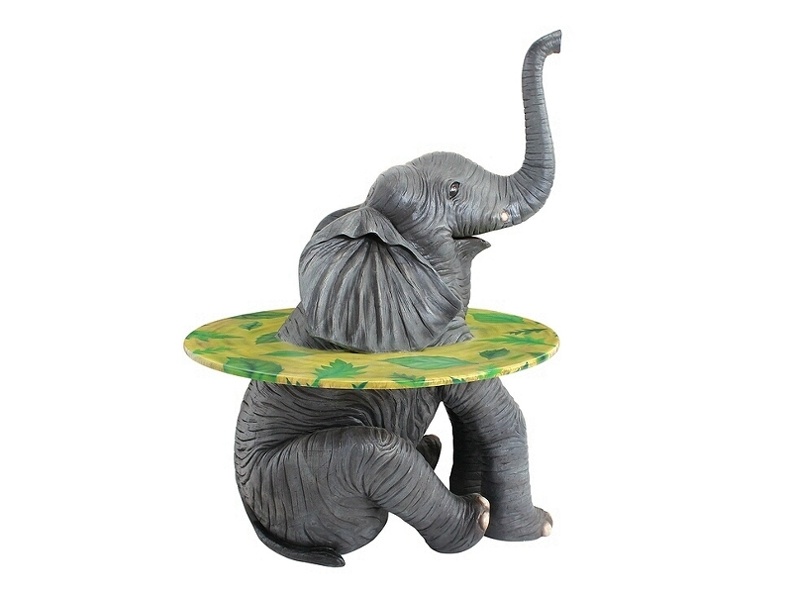 JJ755_CUTE_BABY_ELEPHANT_TABLE_WITH_GRASS_LEAF_EFFECT_TOP_2.JPG