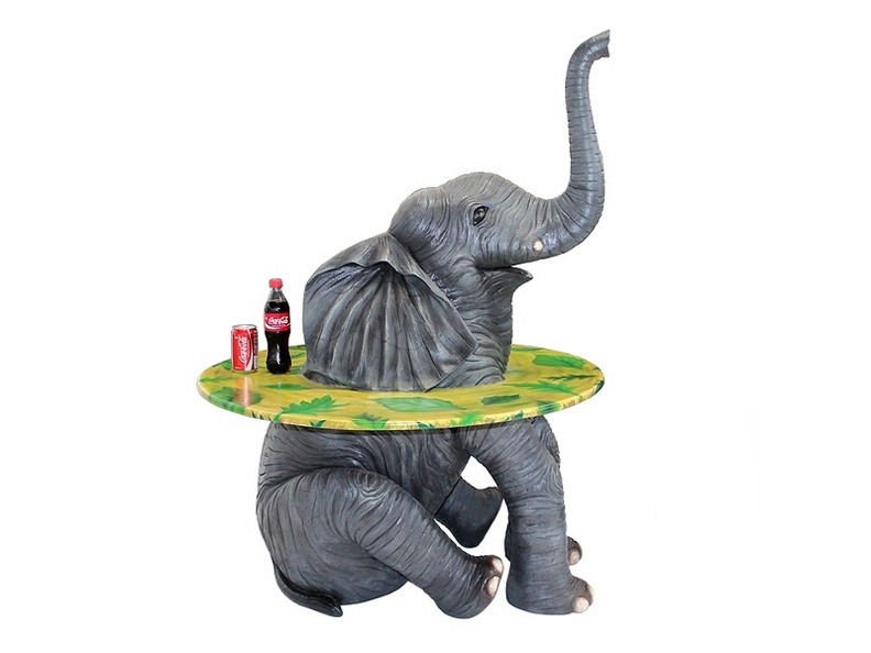 JJ755_CUTE_BABY_ELEPHANT_TABLE_WITH_GRASS_LEAF_EFFECT_TOP_4.JPG