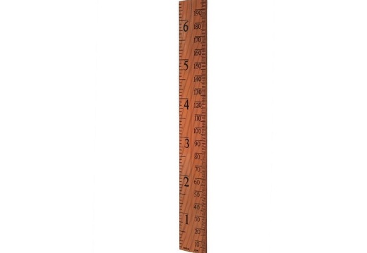 N397 HOW TALL ARE YOU WOODEN EFFECT OLD FASHION SCHOOL RULER 2