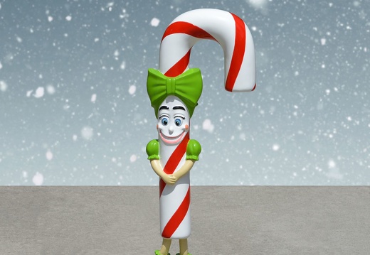 1593 FUNNY 3 FOOT CHRISTMAS CANDY CANE