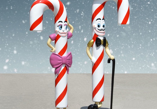 1594 FUNNY CHRISTMAS CANDY CANE FAMILY