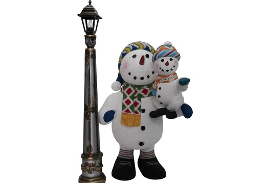 1636 CHRISTMAS SNOWMAN STATUE HOLDING BABY SNOWMAN 1