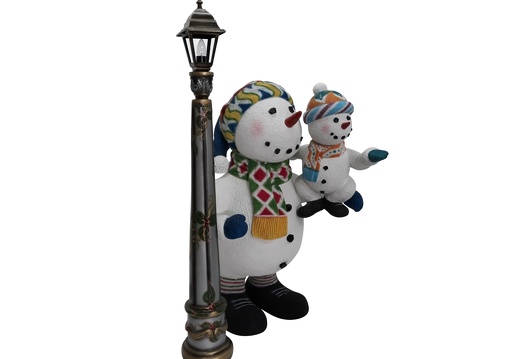 1636 CHRISTMAS SNOWMAN STATUE HOLDING BABY SNOWMAN 2