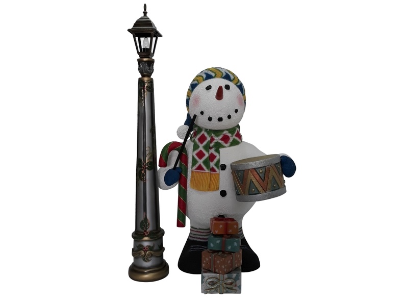 1641_CHRISTMAS_SNOWMAN_STATUE_CANDY_CANE_LAMPOST_1.JPG