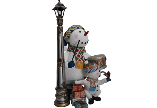 1642 CHRISTMAS SNOWMAN STATUE BABY SNOWMAN LAMPOST 2