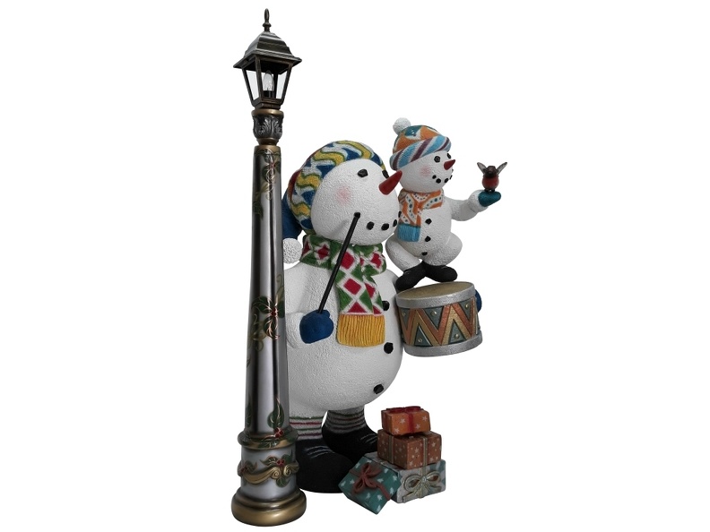 1643_CHRISTMAS_SNOWMAN_STATUE_BABY_SNOWMAN_TOY_DRUM_LAMPOST_2.JPG