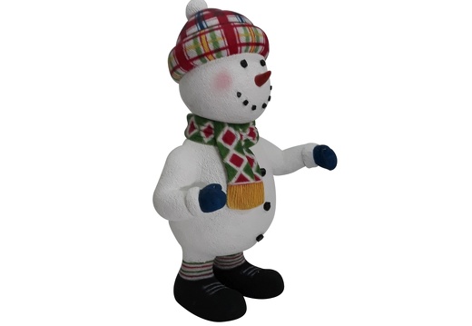 1644 CUTE FUNNY CHRISTMAS SNOWMAN STATUE STANDING 2