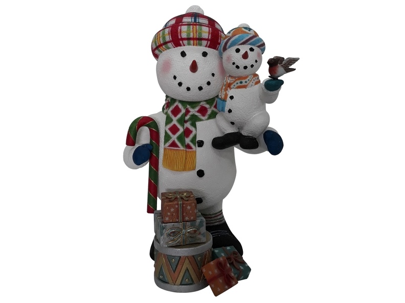1645_FUNNY_CHRISTMAS_SNOWMAN_STATUE_HOLDING_BABY_SNOWMAN_1.JPG