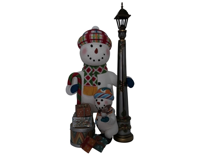 1648_FUNNY_CHRISTMAS_SNOWMAN_STATUE_HOLDING_CANDY_CANE_WITH_BABY_SNOWMAN_1.JPG