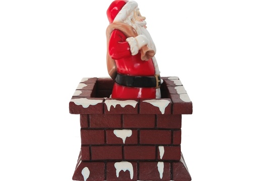 902 FATHER CHRISTMAS CLIMBING OUT A ROOFTOP SNOW CHIMNEY 4