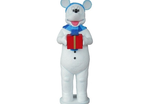 955 FUNNY DADDY MOUSE SNOWMAN CHRISTMAS STATUES 1
