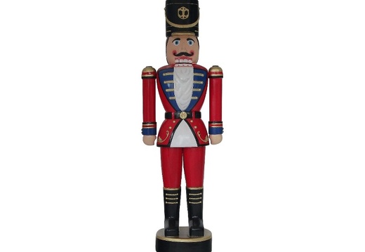 B0249 NUTCRACKER CHRISTMAS TOY SOLDIER 4 FOOT RED BLUE 1