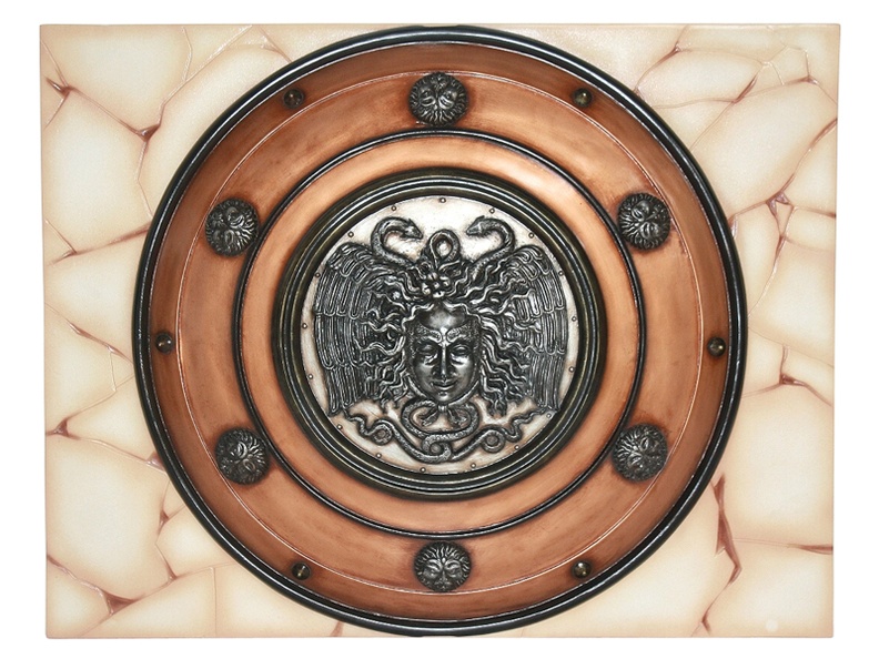 JBMS015_ANCIENT_MEDIEVAL_SHIELDS_ON_MARBLE_EFFECT_STONE.JPG