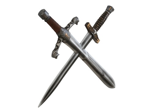 JJ6058 MEDIEVAL SWORDS WALL MOUNTED 2