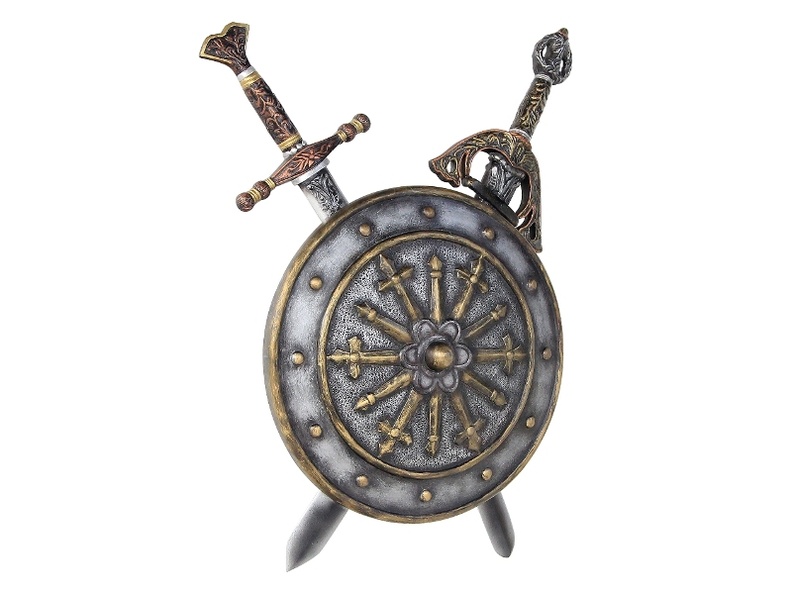 N229_MEDIEVAL_KNIGHT_IN_AMOUR_SWORDS_SHIELD_WALL_MOUNTED_2.JPG