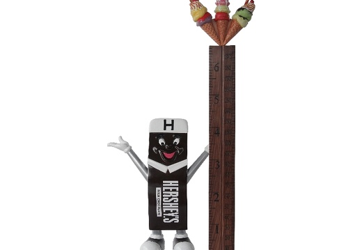 B0400- HERSHEYS CHOCOLATE 3D STATUE HOW TALL ARE YOU RULER WITH ICE CREAM TOP 1