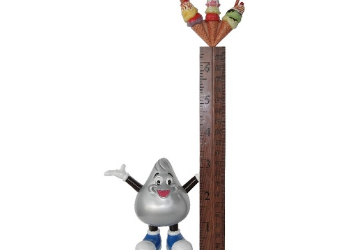 B0401 HERSHEYS CHOCOLATE 3D STATUE HOW TALL ARE YOU RULER WITH ICE CREAM TOP 1