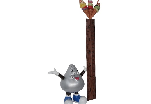 B0401 HERSHEYS CHOCOLATE 3D STATUE HOW TALL ARE YOU RULER WITH ICE CREAM TOP 2