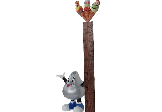 B0401 HERSHEYS CHOCOLATE 3D STATUE HOW TALL ARE YOU RULER WITH ICE CREAM TOP 3