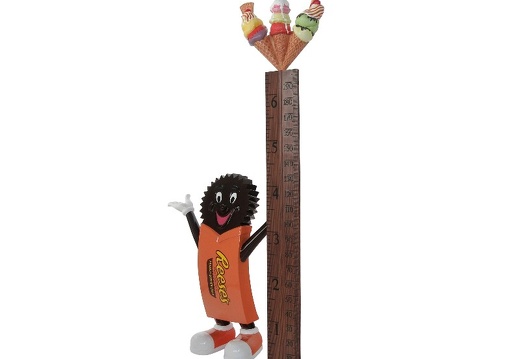 B0402 REESES CHOCOLATE 3D STATUE HOW TALL ARE YOU RULER WITH ICE CREAM TOP 2