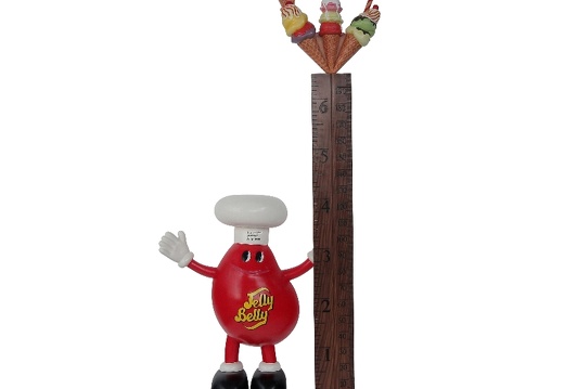 B0403 JELLY BELLY 3D STATUE HOW TALL ARE YOU RULER WITH ICE CREAM TOP 1
